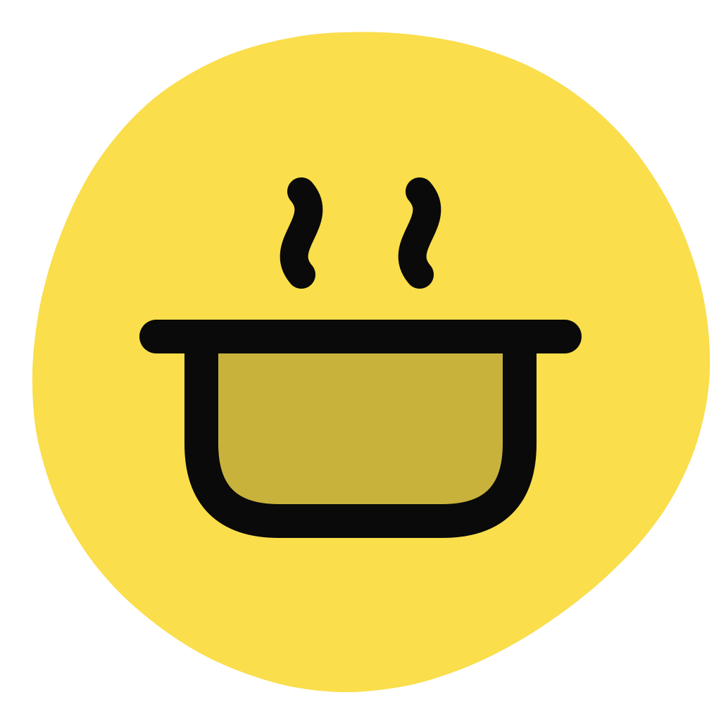 Food icon: steaming cooking pot